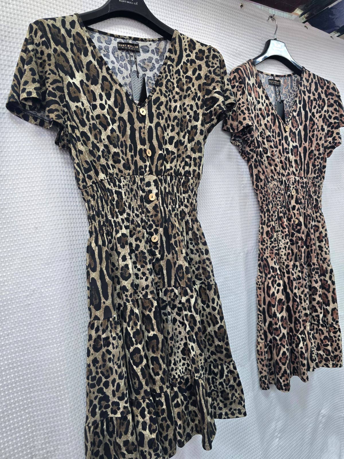 Jaguar Animal Print V Midi Dress