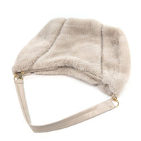 Cora - Faux Fur Shoulder Bag - Cream
