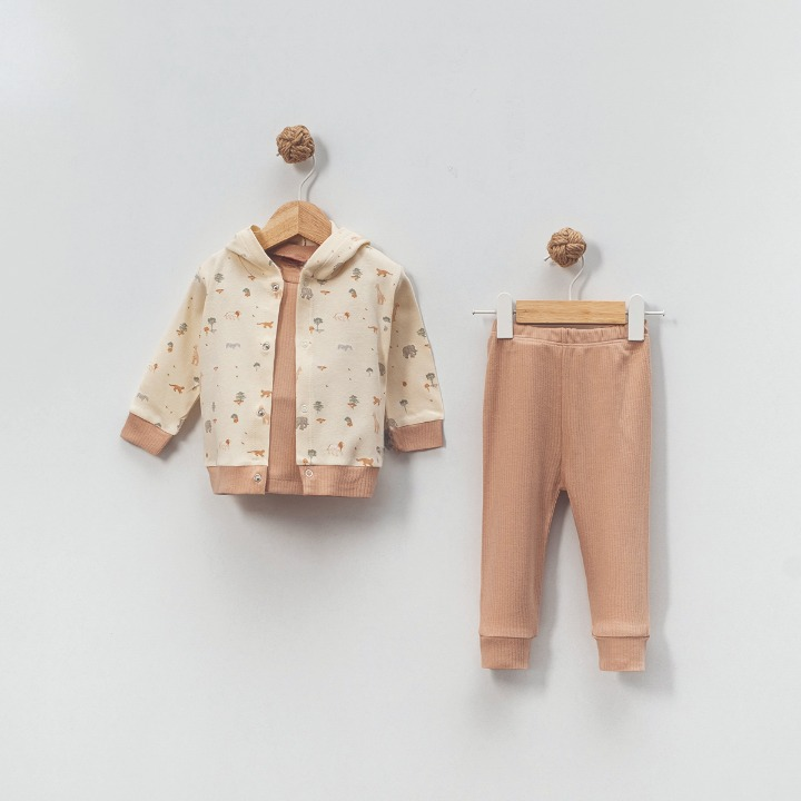 Baby Boys 3-Piece Safari Set (3–6–9 M)–Jacket,Bodysuit,Pants