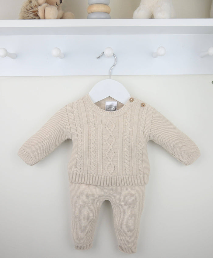 2 Piece Cable Knit Set
