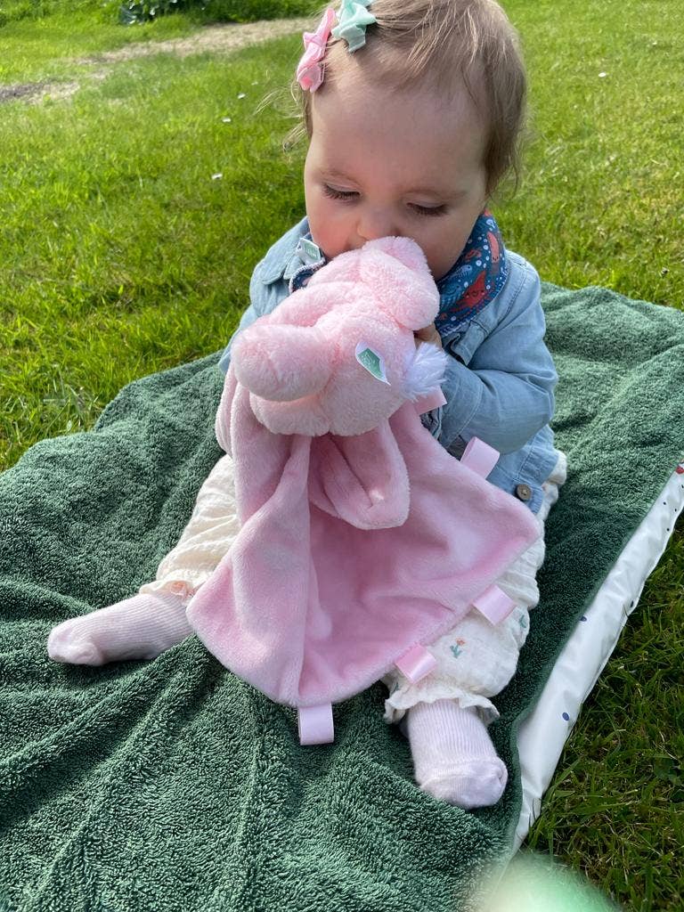 Pink Bunny Plush Comforter Blanket
