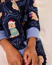 Kids Christmas Chip the Cockapoo Portraits Print Long Pyjama Set