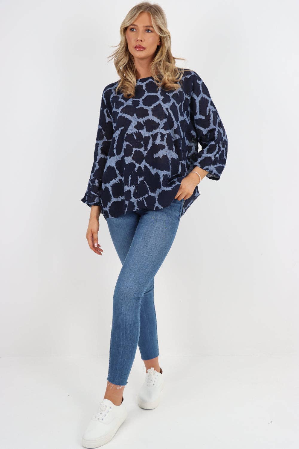Italian Animal Print Cotton Top