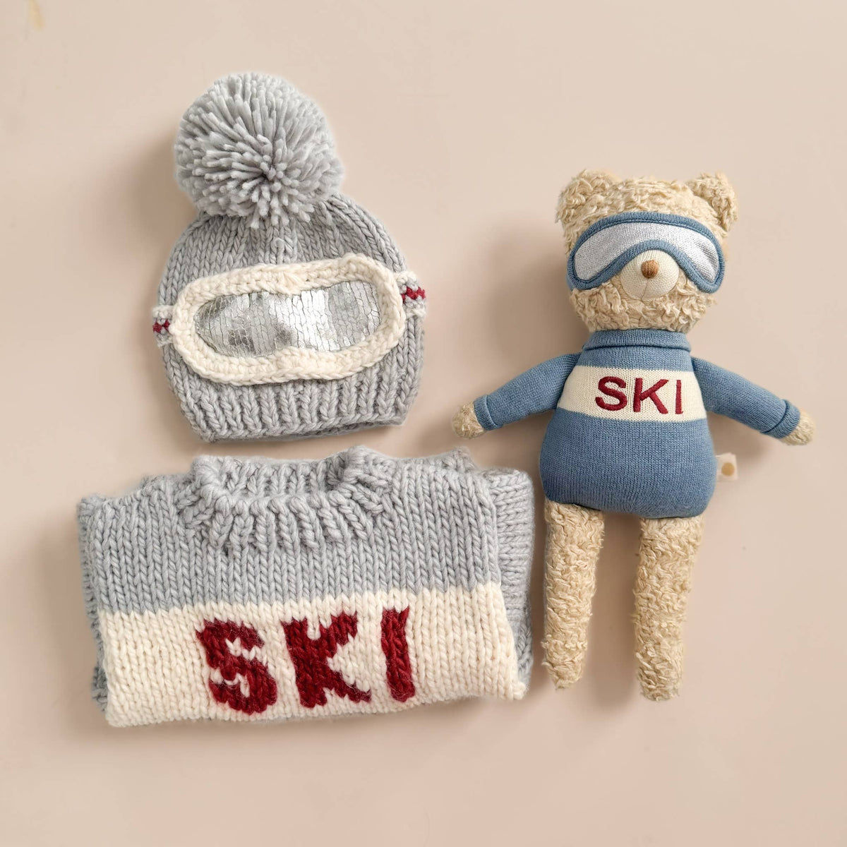 The Blueberry Hill - Ski Jumper and Hat Set  Bowie Powder Blue Was £59.99 Now £45