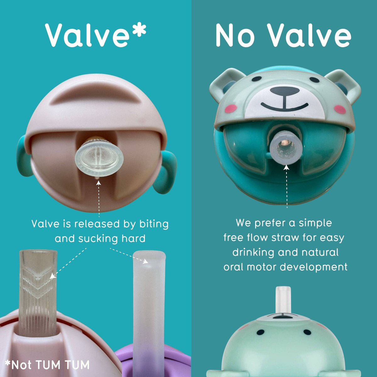 Tippy Up Sippy Cup (Series 3), with Weighted Straw (Valve Free), Boris Bear, 200ml