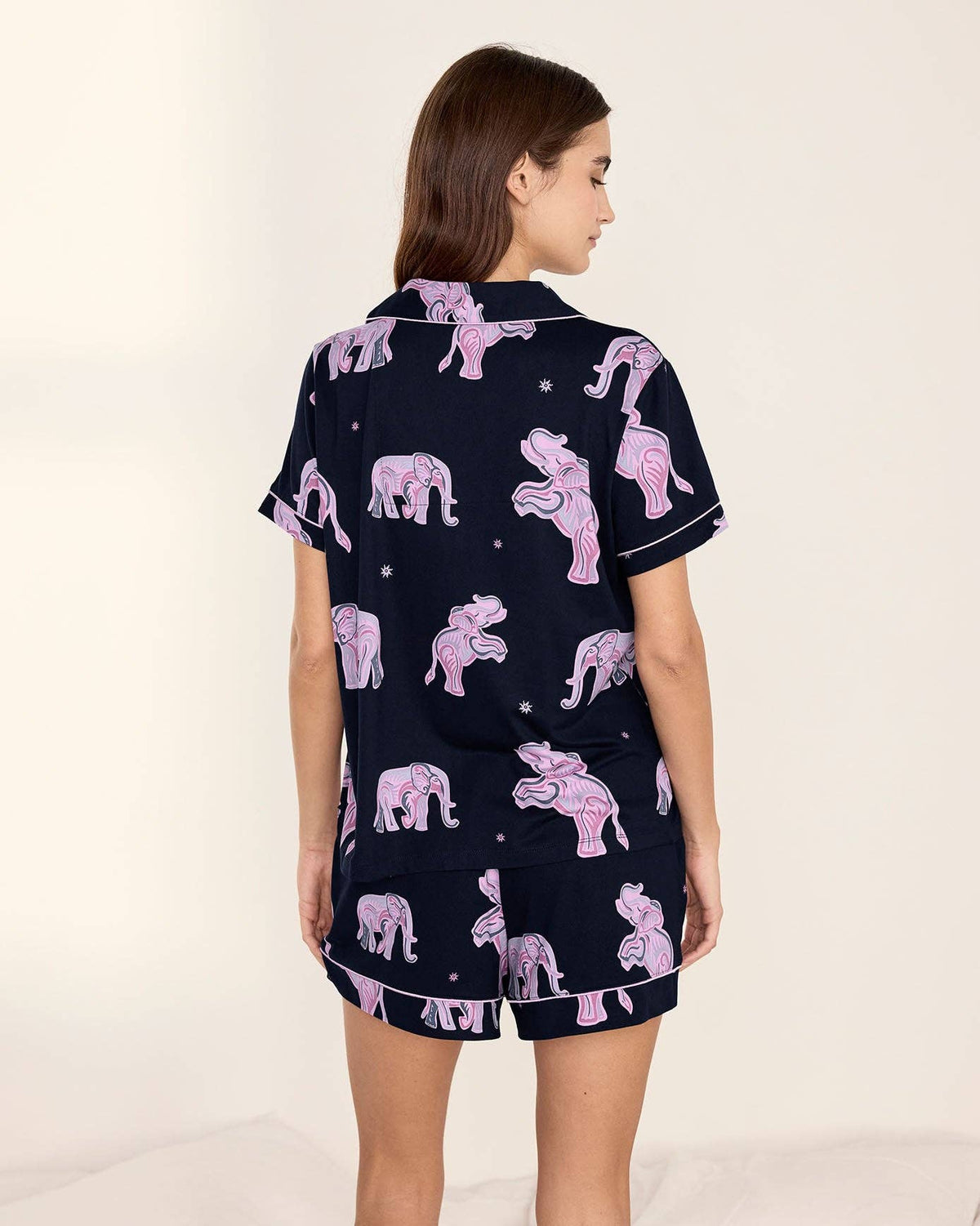 Elephant Dreamscape Print Short Pyjama Set