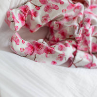 Unisex Baby Cotton Sleepsuit (Onesie) – Cherry Blossom Print