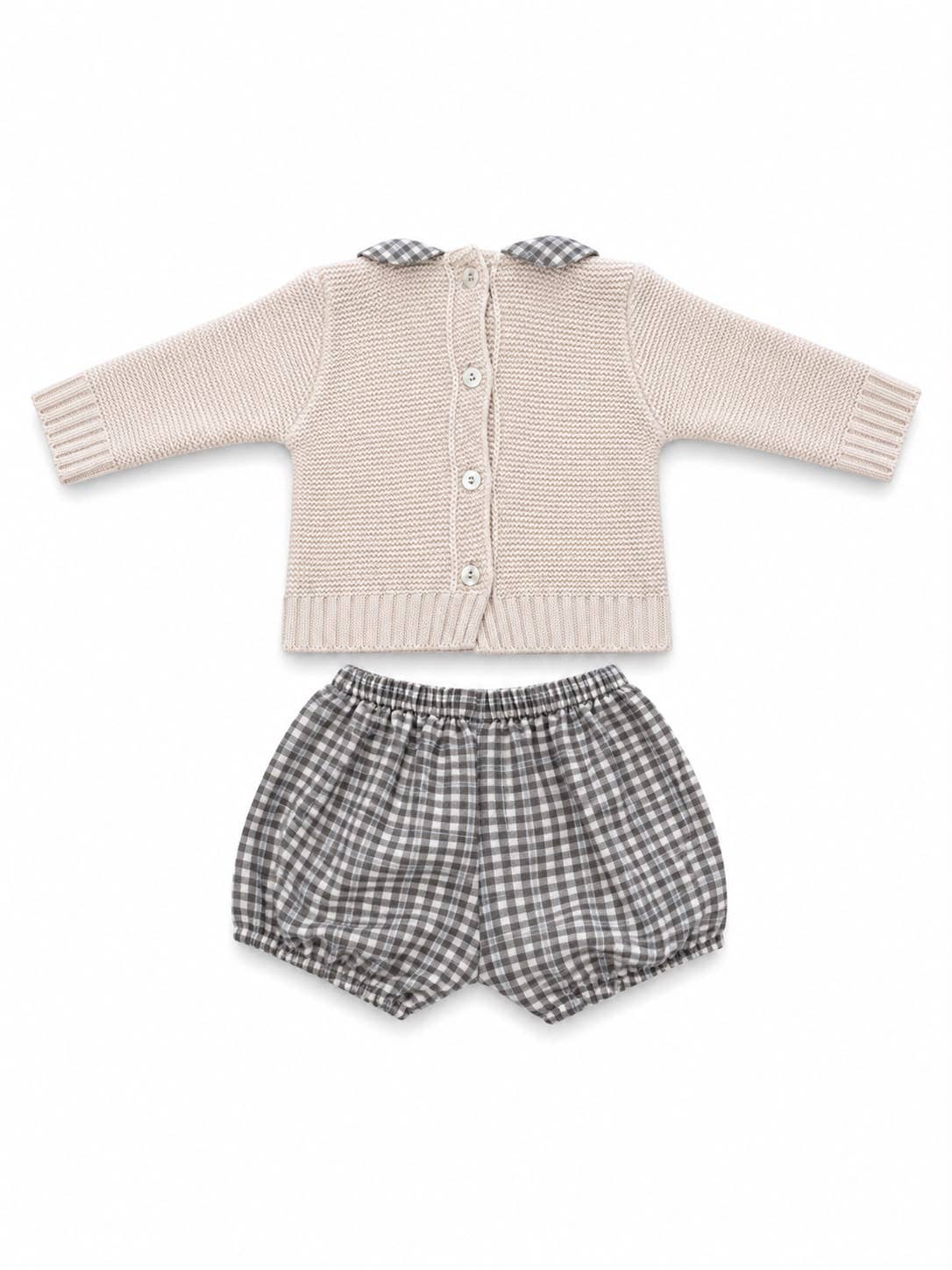 Ref. 2200 – Boys' Set | Sweater 100% Acrylic + Shorts in 100% Cotton Fabric