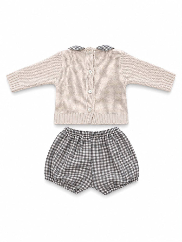 Ref. 2200 – Boys' Set | Sweater 100% Acrylic + Shorts in 100% Cotton Fabric