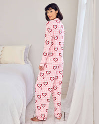 Chelsea Peers - Chilli Heart Print Long Pyjama Set