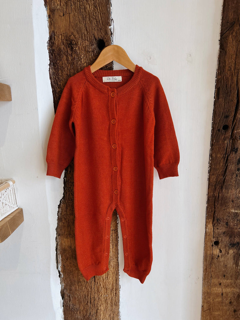 Knit Baby Onesie with Buttons