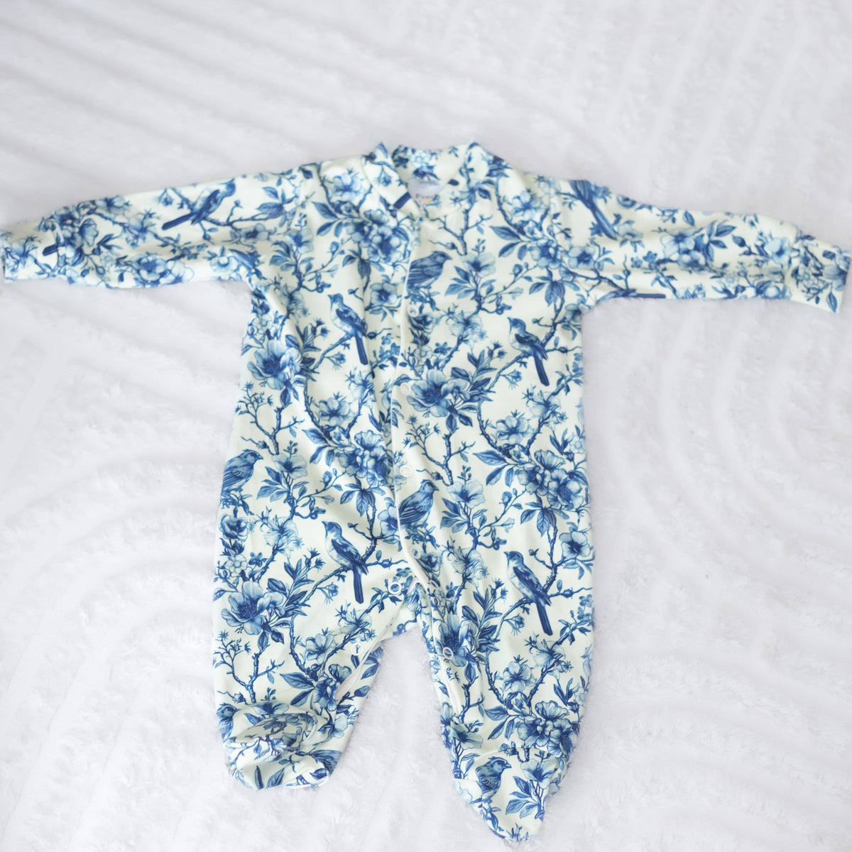 Unisex Baby Cotton Sleepsuit (Onesie) – Willow Flower Print