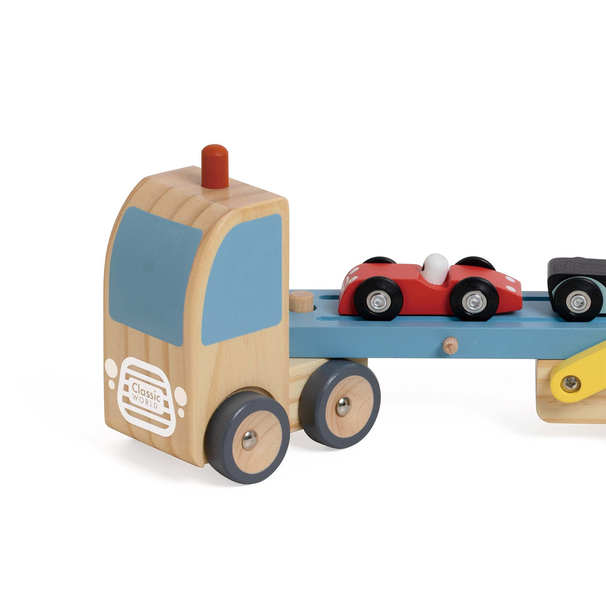 Classic World Wooden FSC Car Transporter Kids Toy Truck
