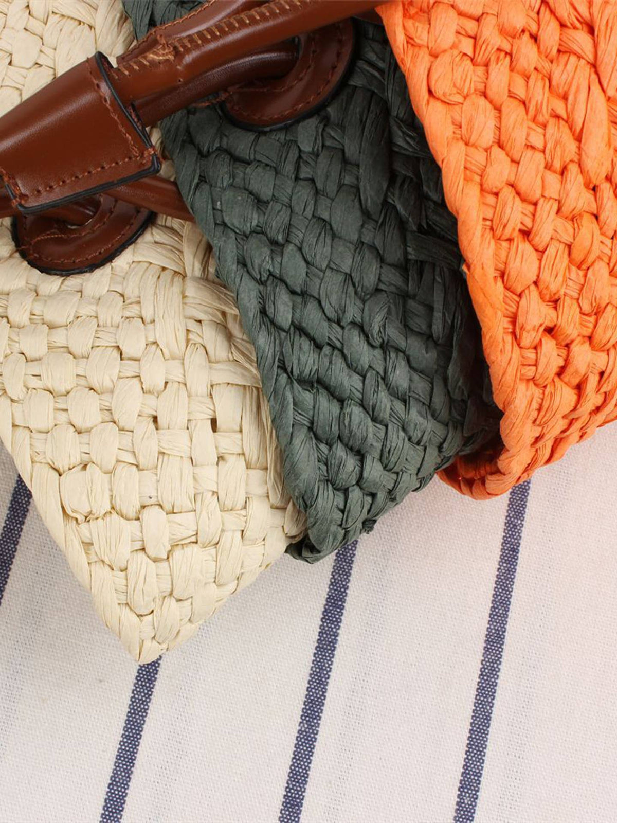 Small Medium Paper Straw Basket Shoulder Bag-CL-39