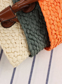Small Medium Paper Straw Basket Shoulder Bag-CL-39