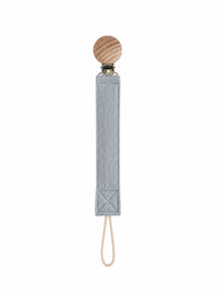 Pacifier holder in organic cotton with anti-loss clip