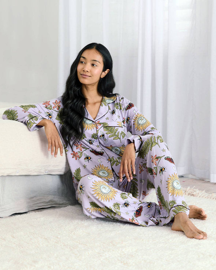 Chelsea Peers - Moonlit Forest Print Long Pyjama Set
