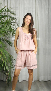 100% LINEN SHORTS - Ref-17761