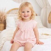 4-Size Pack | Muslin Baby Girl Top & Shorts Set (6-24M)