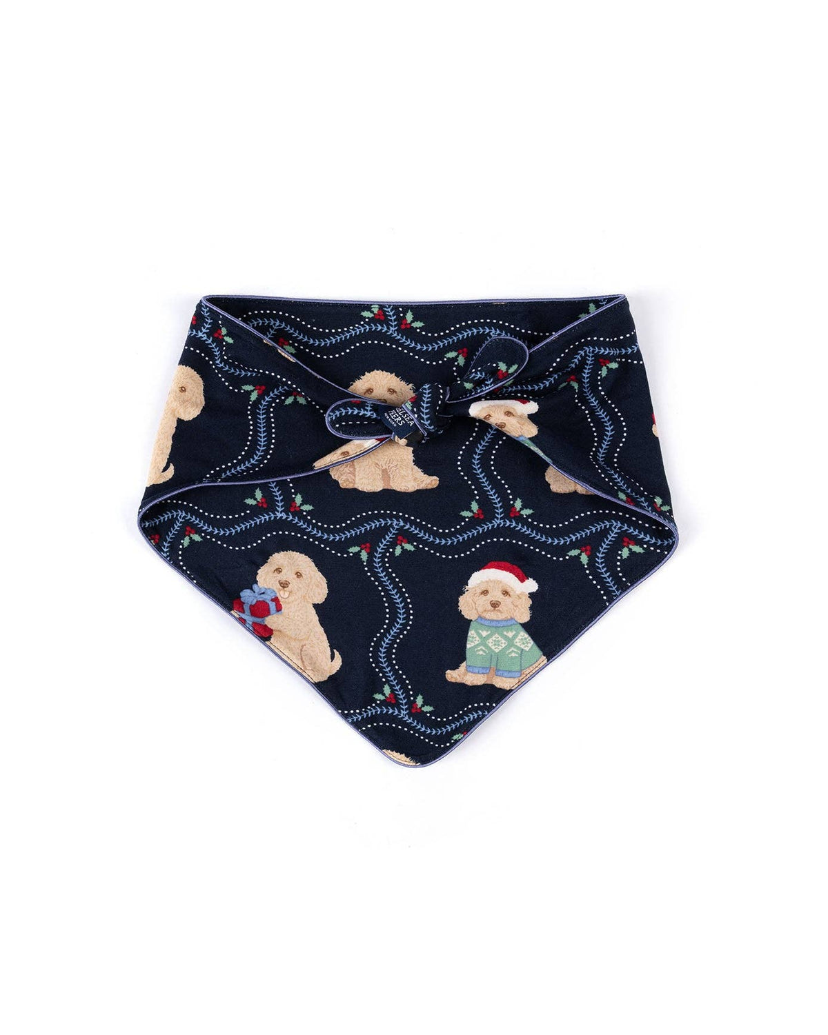 Pets Christmas Chip the Cockapoo Portraits Print Neckerchief