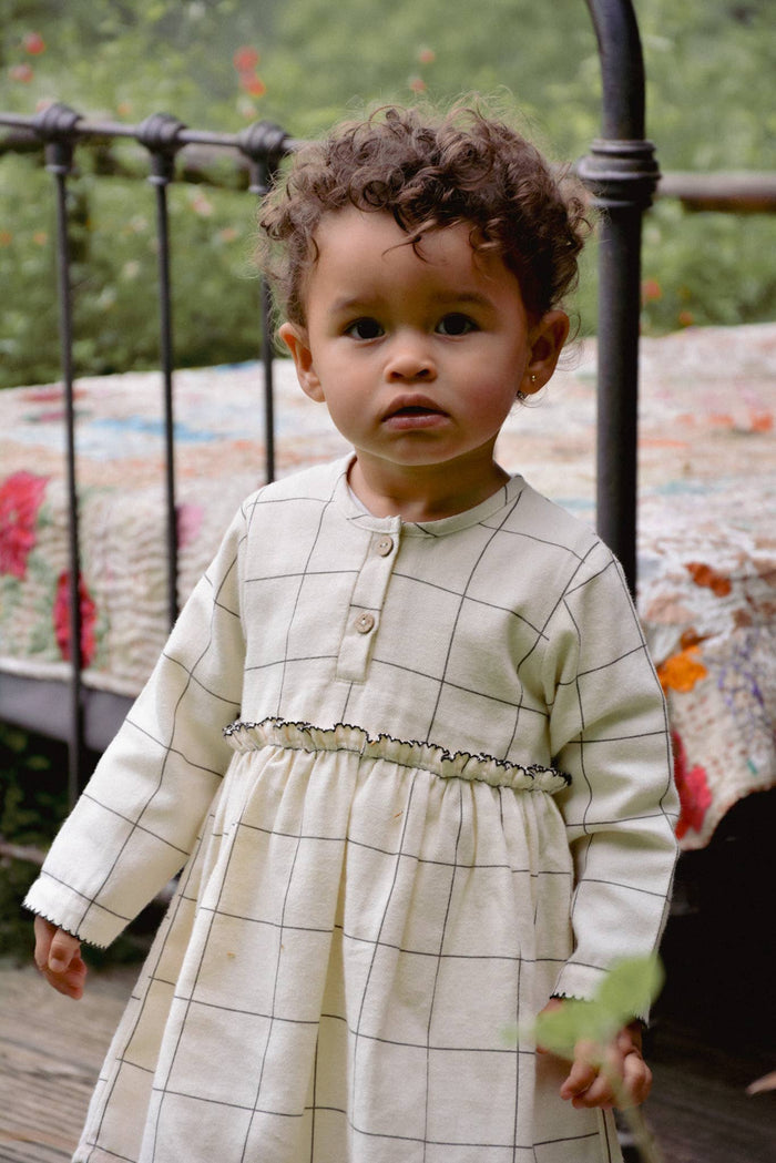 Baby / Girl Check Patterned Dress 100% Cotton OEKO-TEX