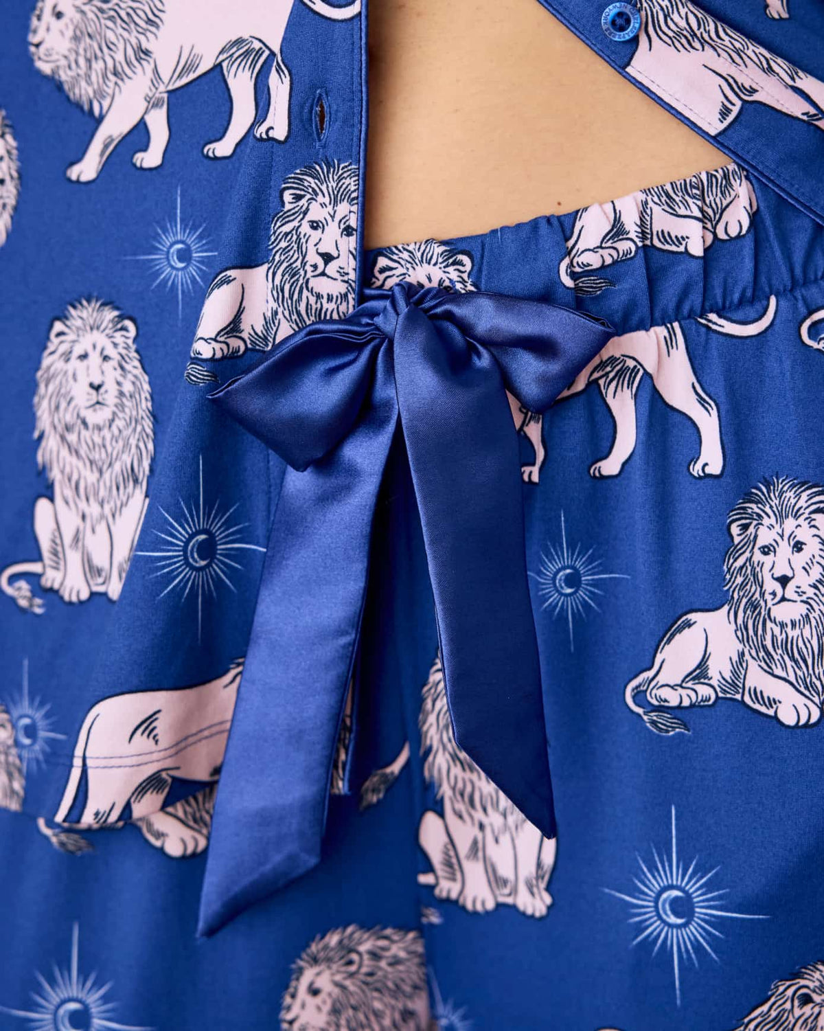 Moonlit Lion Print Long Pyjama Set