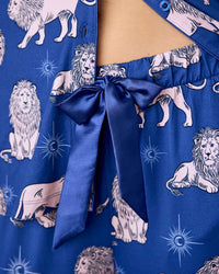 Moonlit Lion Print Long Pyjama Set