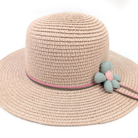 Black Ginger - Childrens Foldable Hat - Pink Flower (54cm)