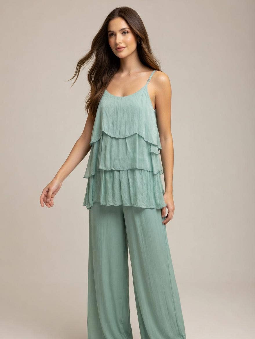 Layered String Silk Vest