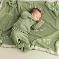 micu micu - Baby blanket animal whiskers mint