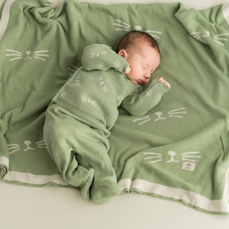 micu micu - Baby blanket animal whiskers mint