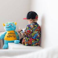 Unisex Kids Monster Bomber Jacket – Lightweight Fleece