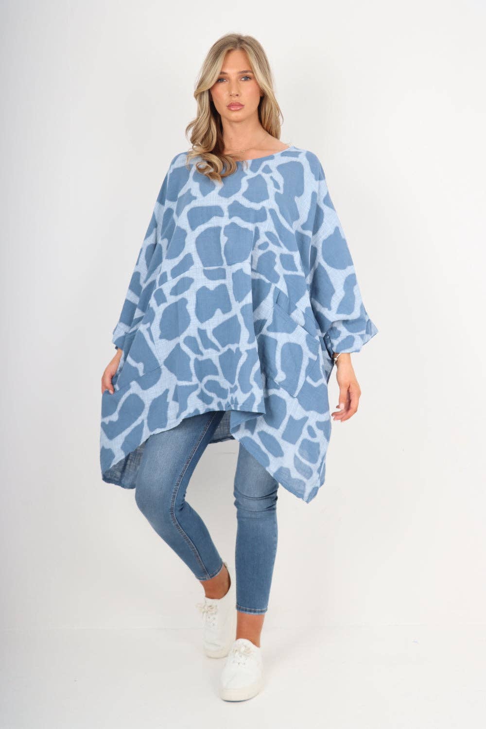 Italian Animal Print Oversized Boxy Top