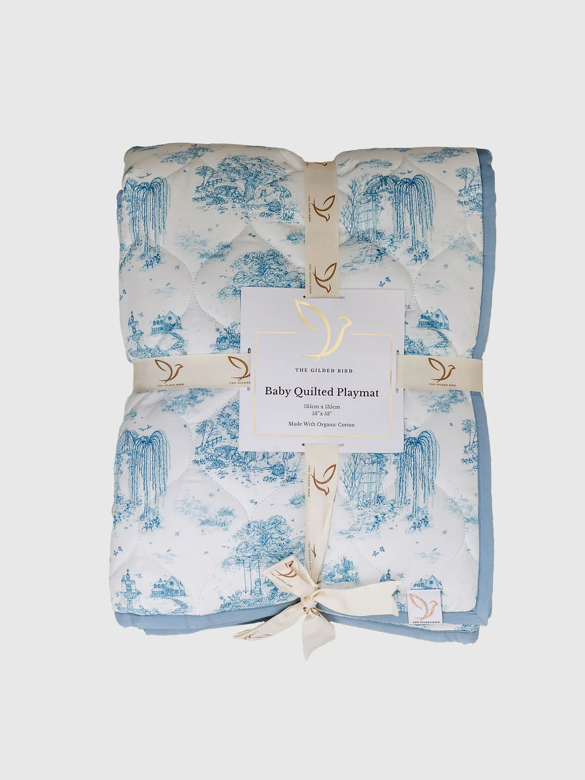 Gilded Bird Spring Toile Quilted Playmats