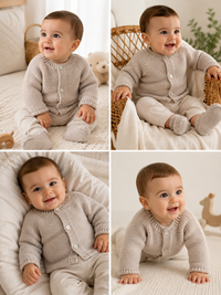BABY JACKET 100% acrylic: Marinho