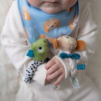Plush Dino and Cockapoo Wrist Rattles