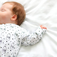 Unisex Baby Cotton Sleepsuit (Onesie) – Milk Bottle Print