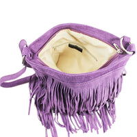 VPFR12 Italian Leather Tassle Crossbody Bag