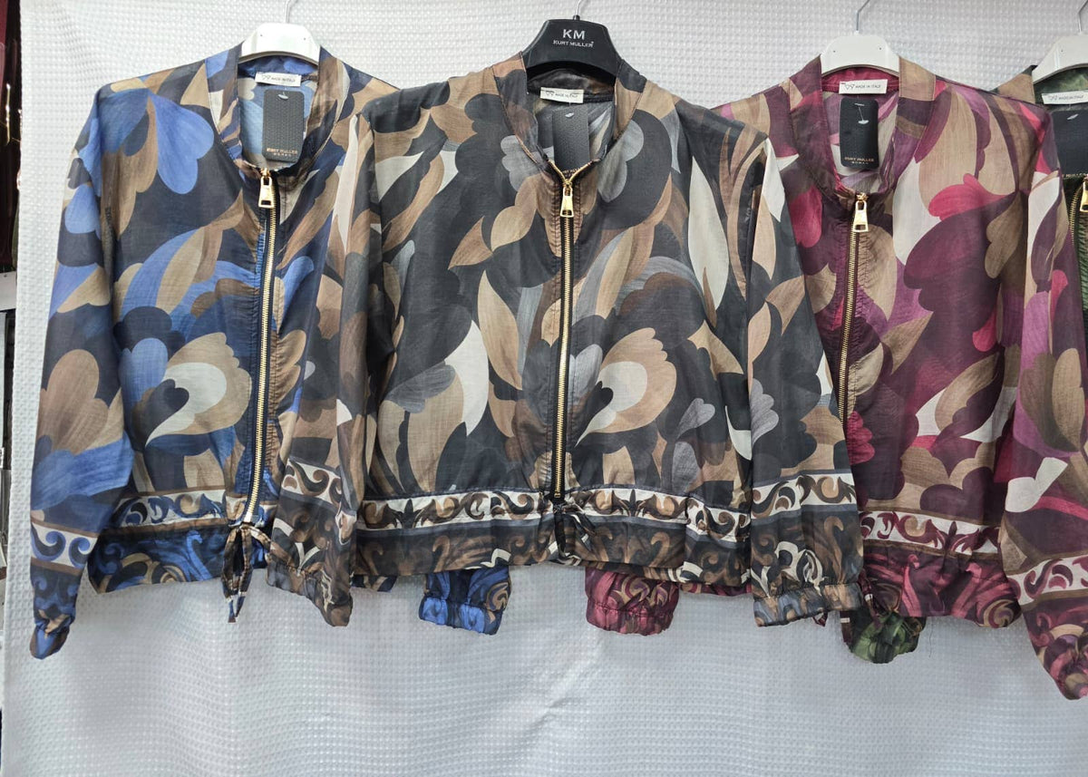 Arty Zip Bomber Blouson Zip Lightweight Jacket