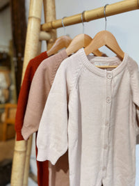Knit Baby Onesie with Buttons