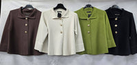 Gold Button Knitted Cape Cardigan