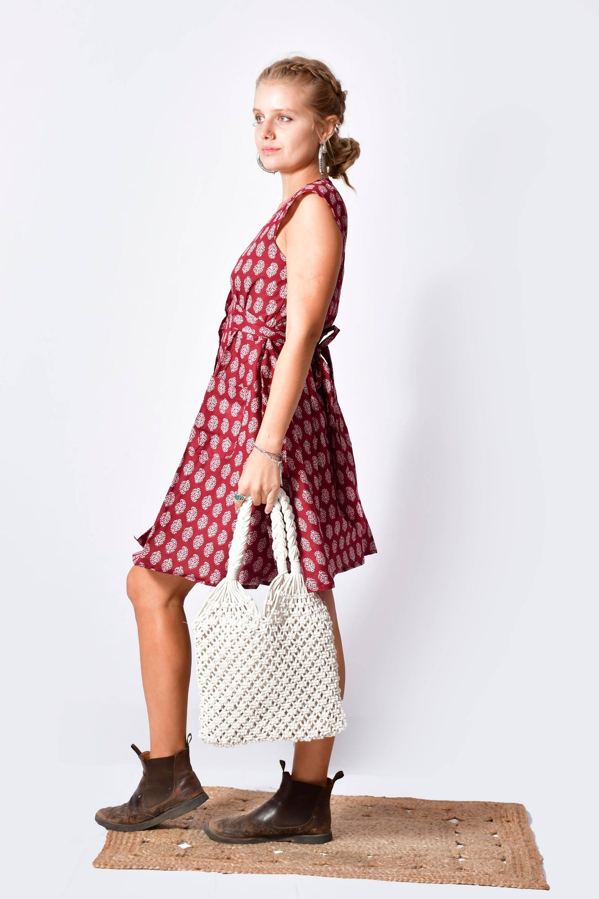 EcoChic Macrame Tote Bag_Bohemian Eco-friendly Handbag