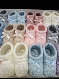 BABY BOOTIES Newborn - 3 months - Choice of colours