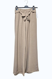 Italian Womens Belted Strap Wide Leg Palazzo Trousers