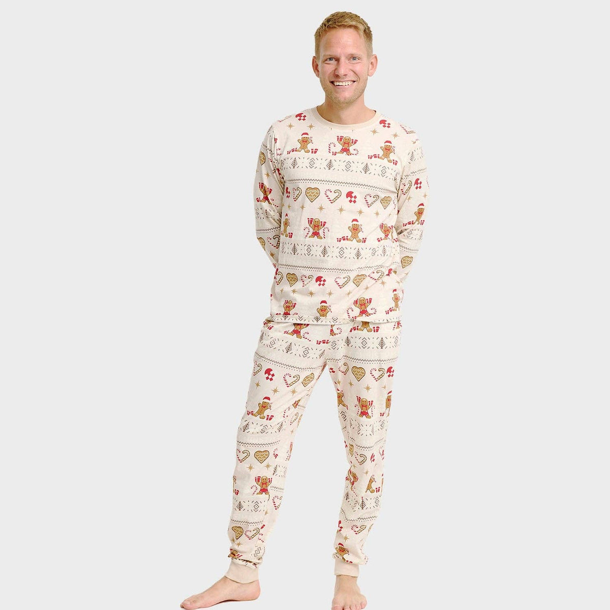 Christmas Cookie Pajamas Beige – Men