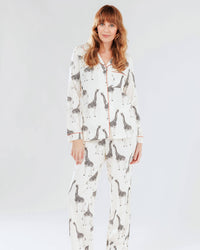 Chelsea Peers - Organic Cotton Cream Giraffe Print