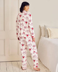 Chelsea Peers - Valentine's Cherubs Print Long Pyjama Set