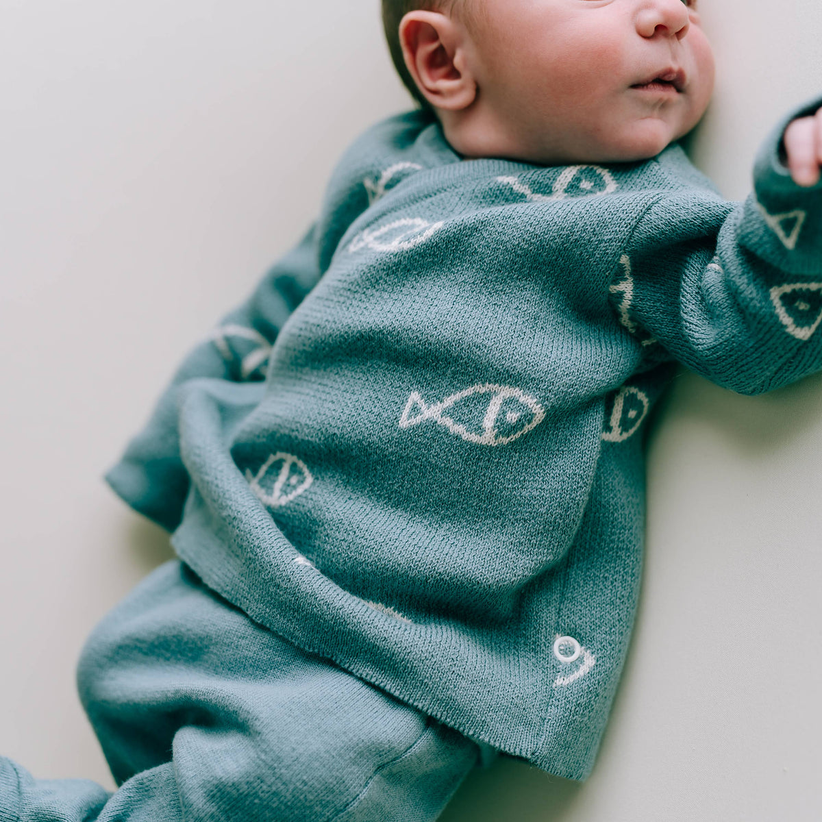 Newborn/ Home Coming Set with Fish Detail