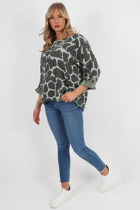 Italian Animal Print Cotton Top