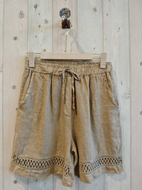 100% LINEN SHORTS - Ref-17761